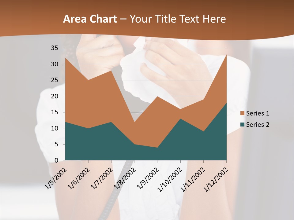 Table People Girl PowerPoint Template