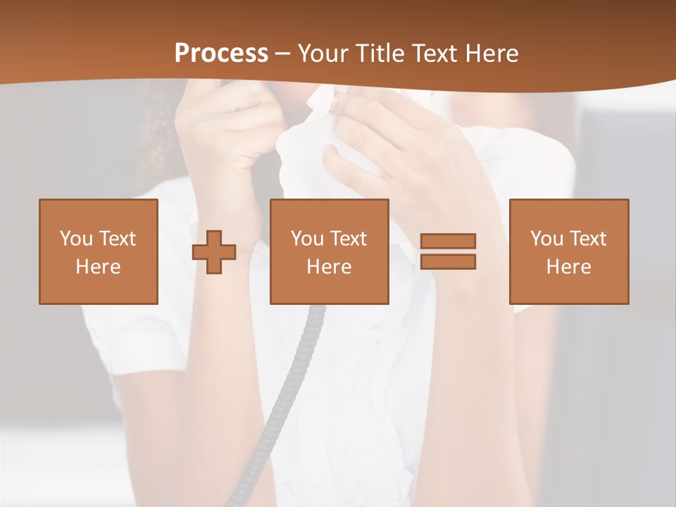 Table People Girl PowerPoint Template