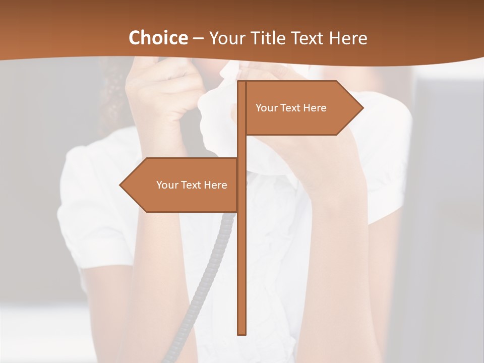 Table People Girl PowerPoint Template