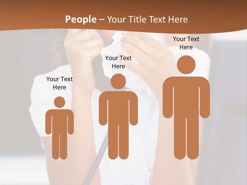 Table People Girl PowerPoint Template