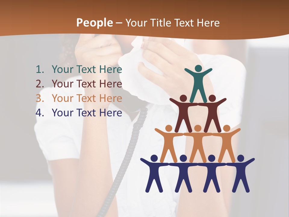 Table People Girl PowerPoint Template