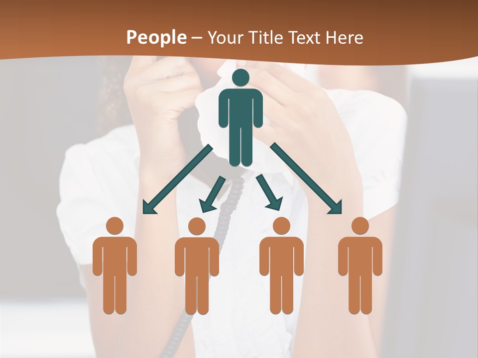 Table People Girl PowerPoint Template