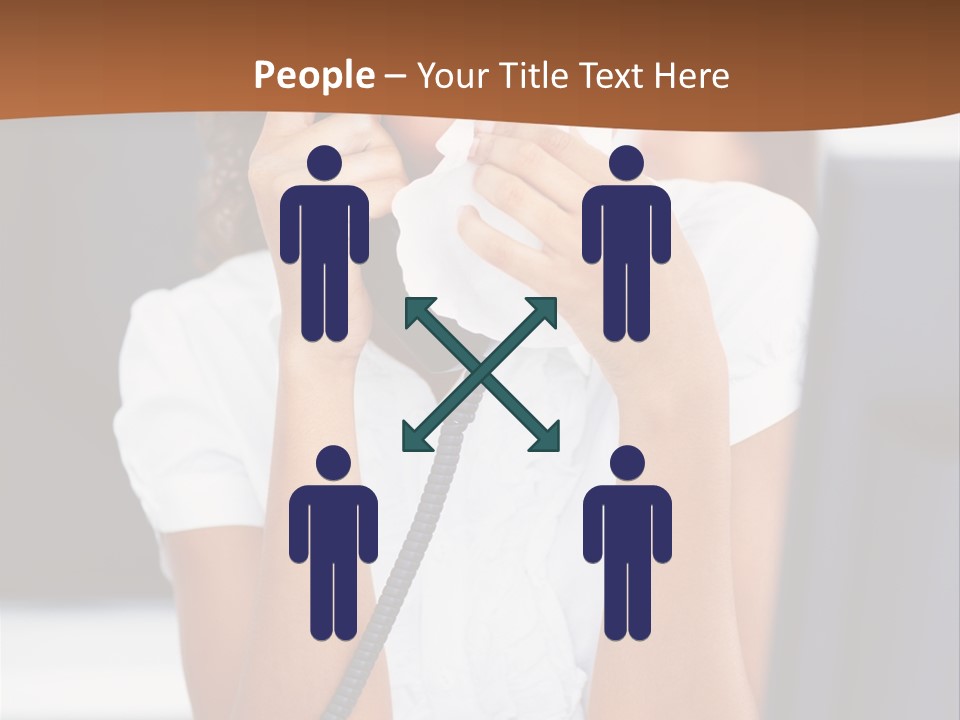 Table People Girl PowerPoint Template