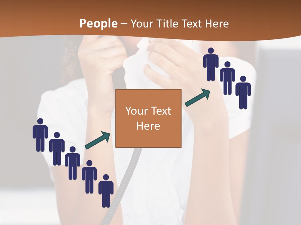 Table People Girl PowerPoint Template