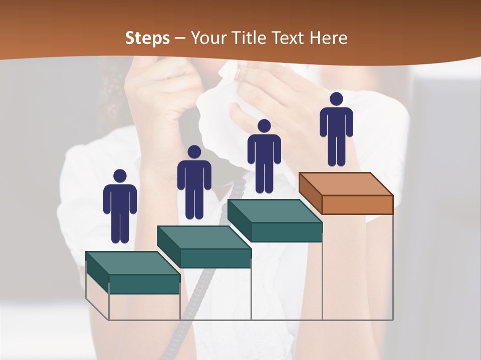 Table People Girl PowerPoint Template