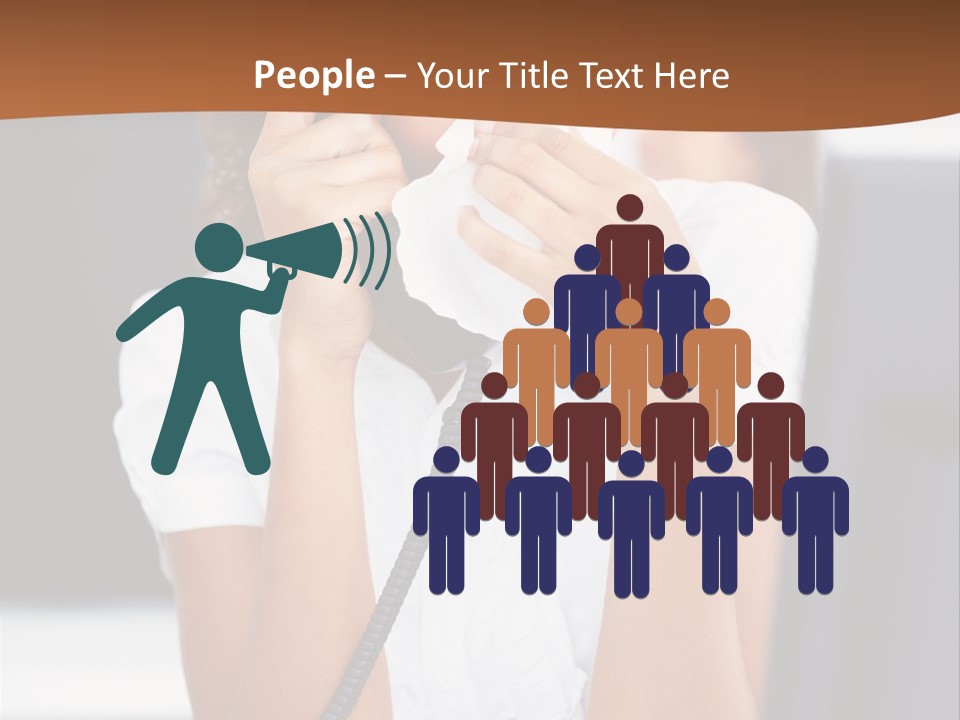 Table People Girl PowerPoint Template