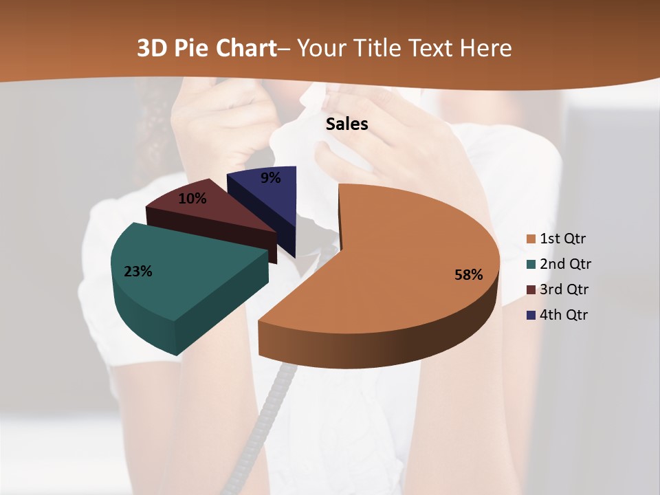 Table People Girl PowerPoint Template