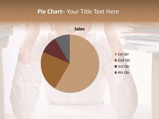 Table People Girl PowerPoint Template