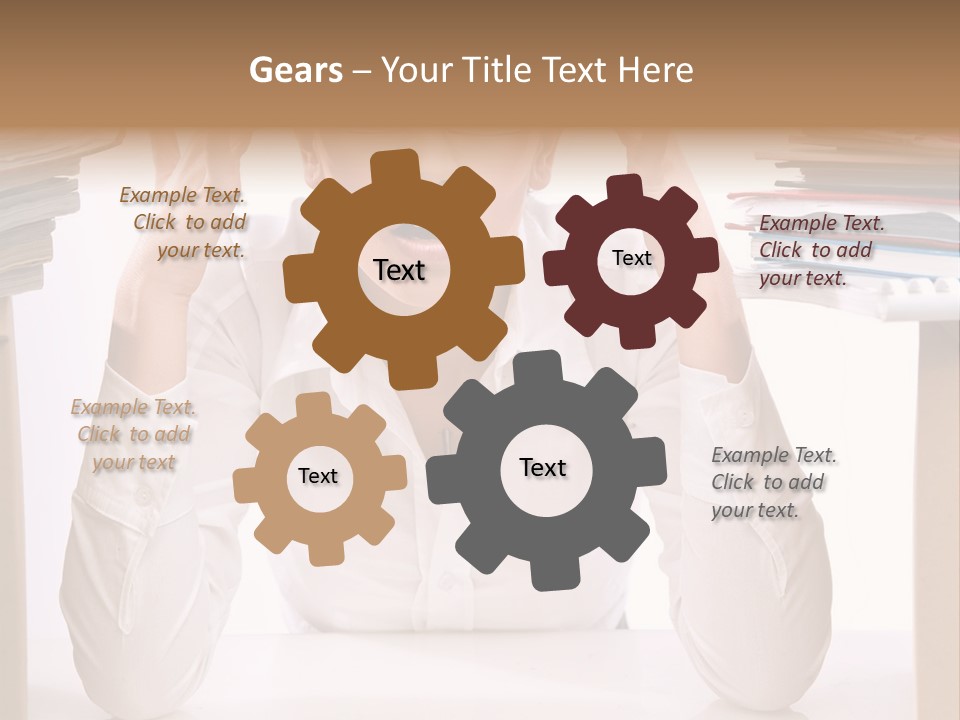 Table People Girl PowerPoint Template