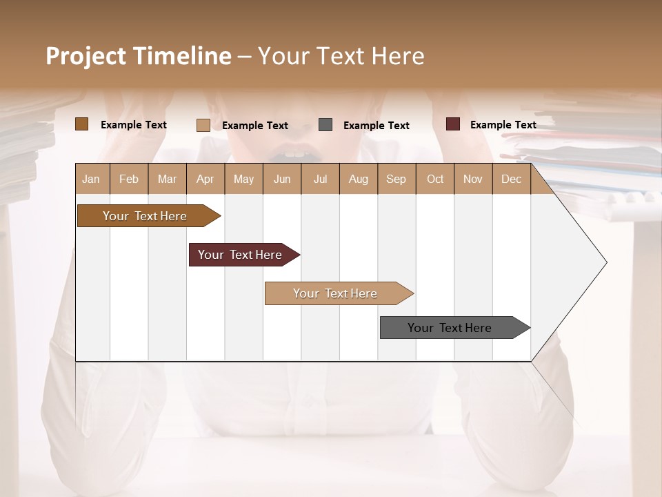 Table People Girl PowerPoint Template
