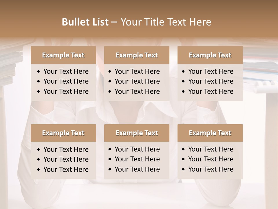 Table People Girl PowerPoint Template
