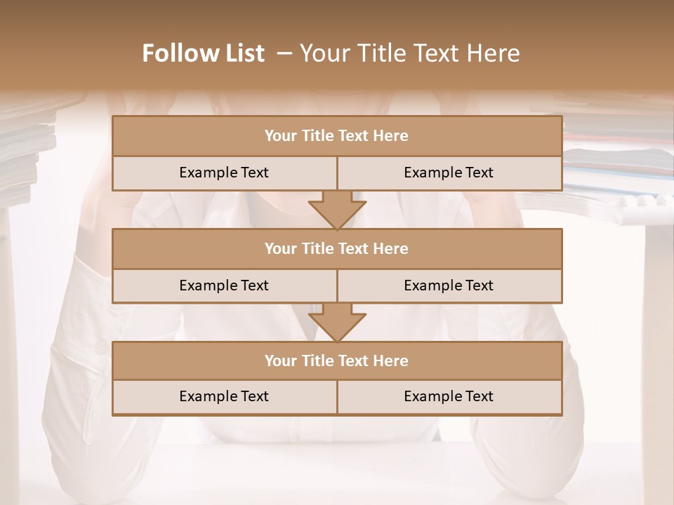 Table People Girl PowerPoint Template