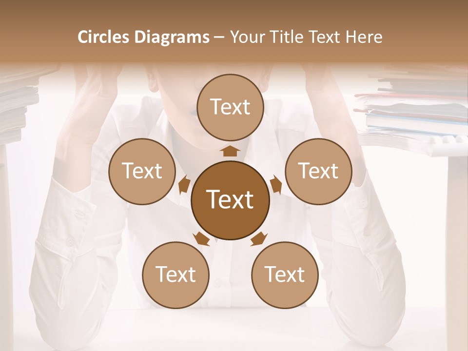 Table People Girl PowerPoint Template