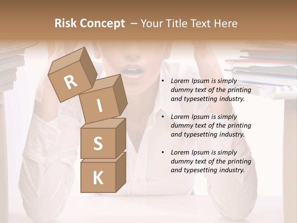 Table People Girl PowerPoint Template