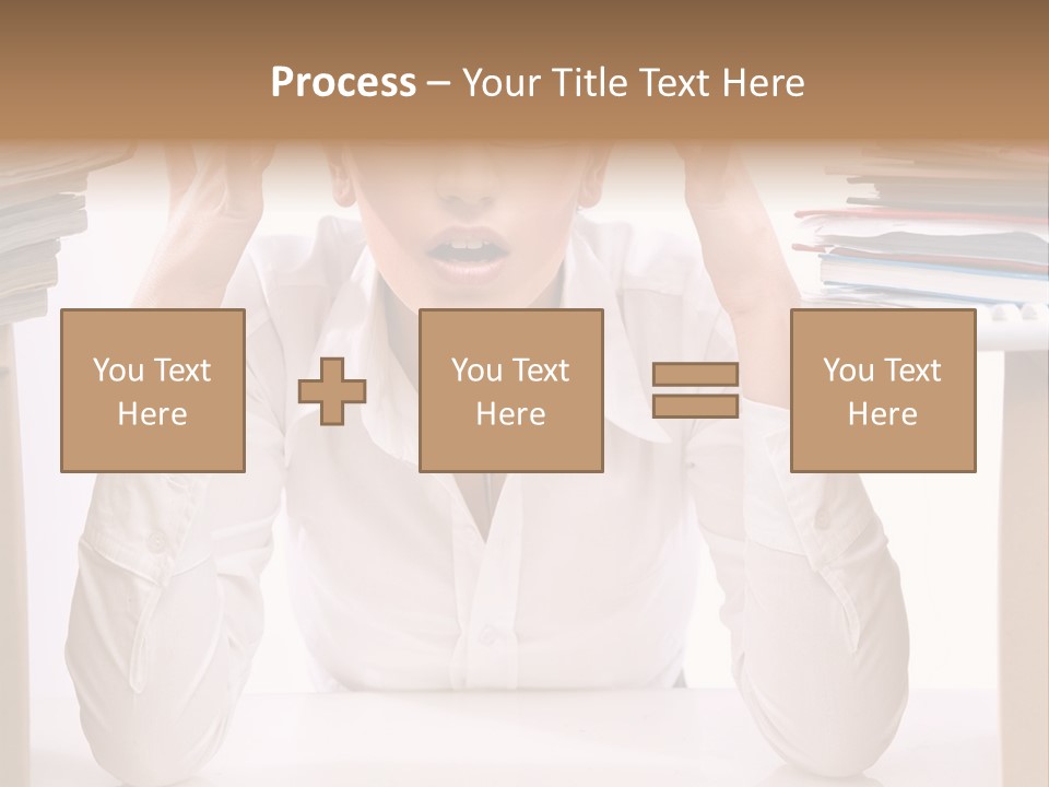Table People Girl PowerPoint Template