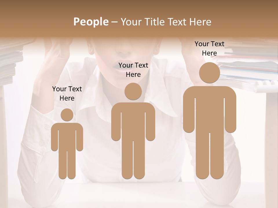 Table People Girl PowerPoint Template