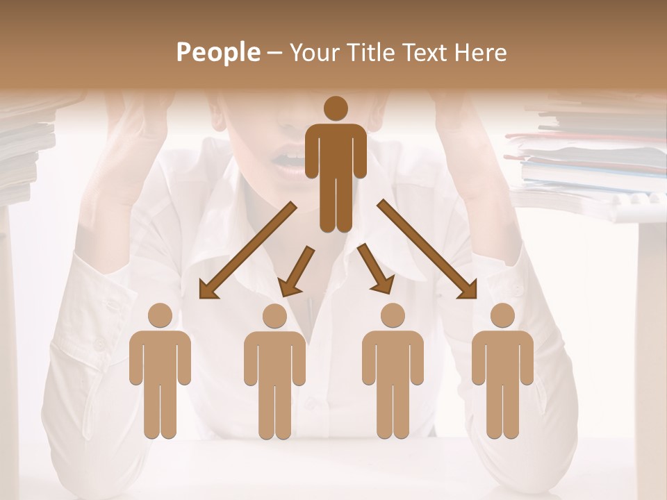 Table People Girl PowerPoint Template