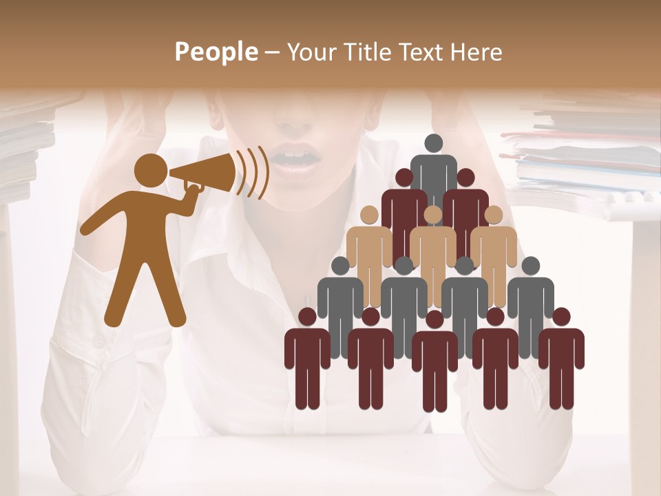 Table People Girl PowerPoint Template