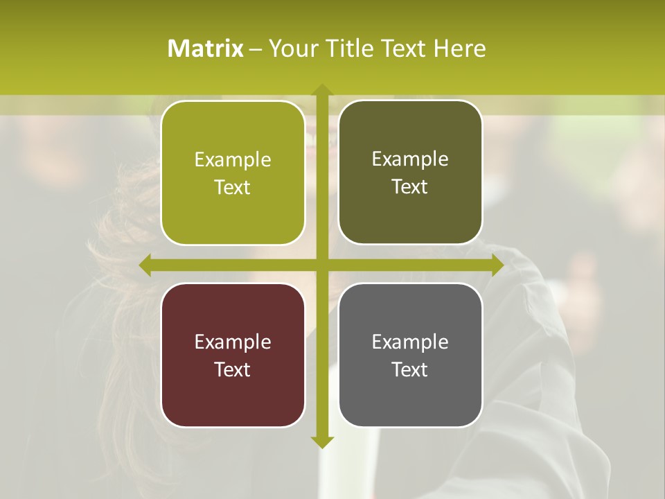 A Woman In A Graduation Cap And Gown Holding A Diploma PowerPoint Template