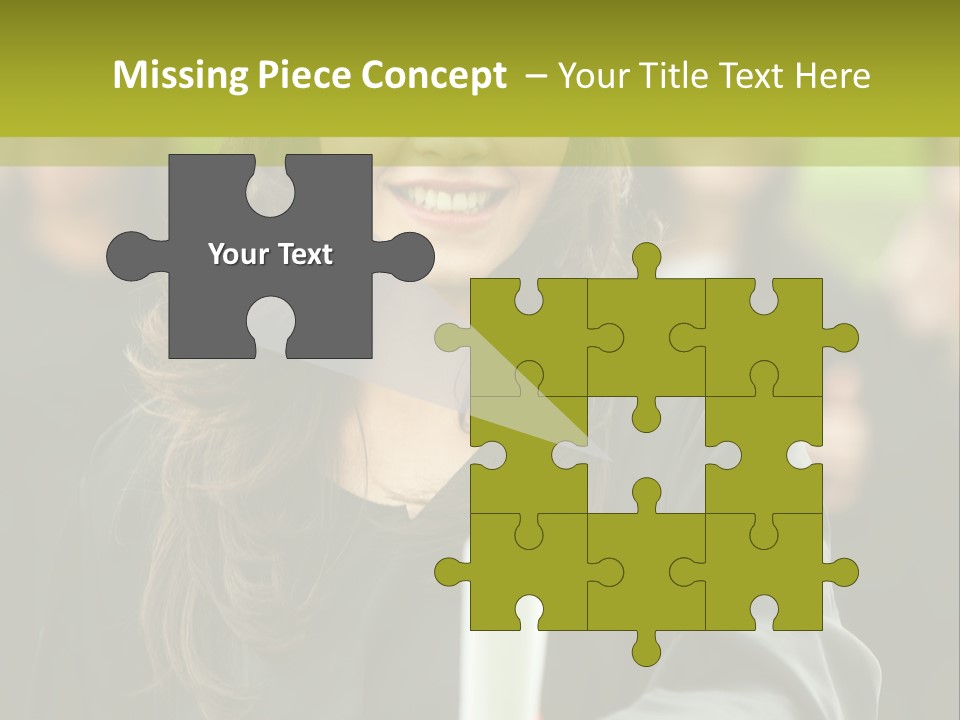 A Woman In A Graduation Cap And Gown Holding A Diploma PowerPoint Template