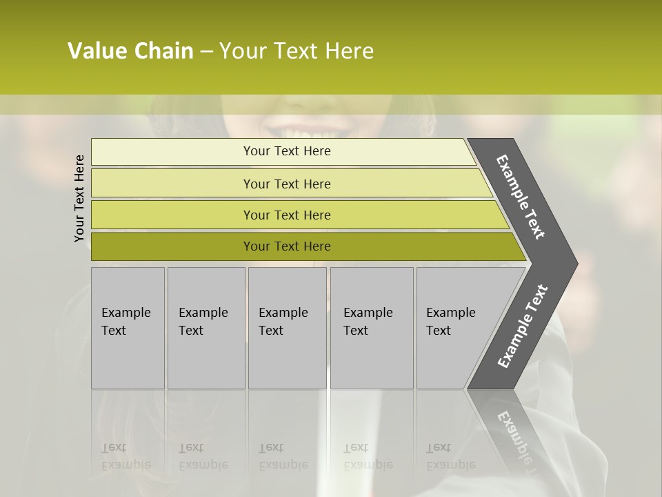 A Woman In A Graduation Cap And Gown Holding A Diploma PowerPoint Template