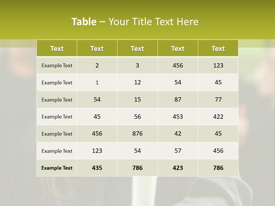 A Woman In A Graduation Cap And Gown Holding A Diploma PowerPoint Template