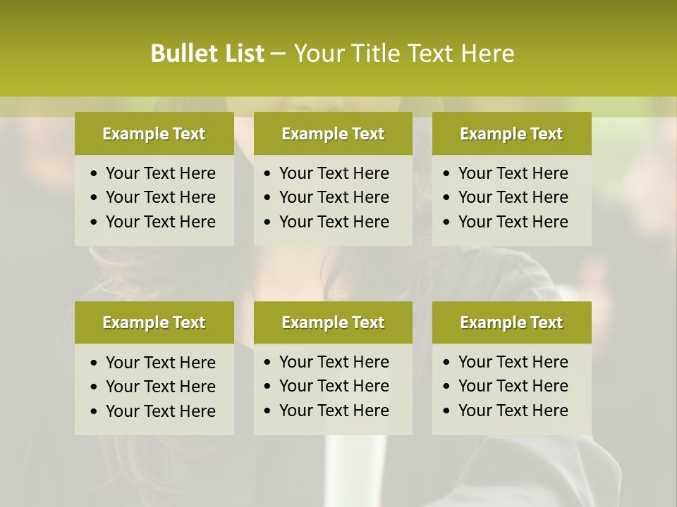 A Woman In A Graduation Cap And Gown Holding A Diploma PowerPoint Template