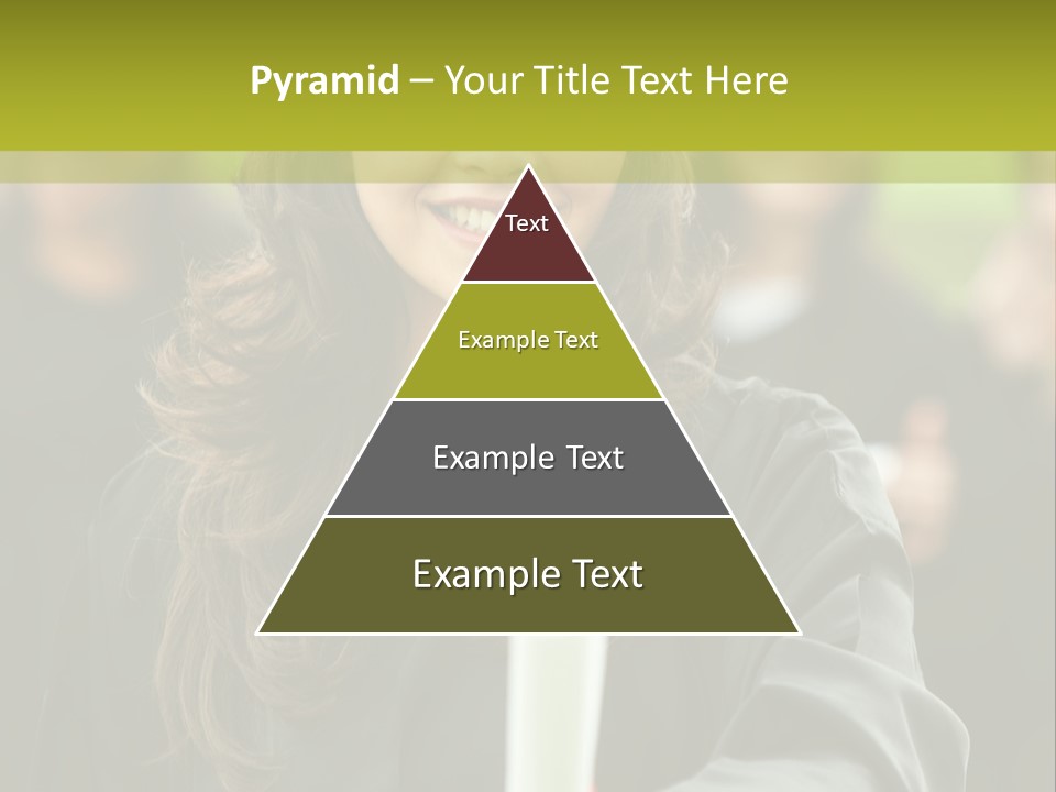 A Woman In A Graduation Cap And Gown Holding A Diploma PowerPoint Template