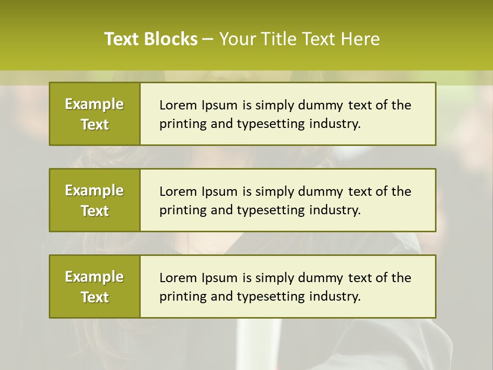 A Woman In A Graduation Cap And Gown Holding A Diploma PowerPoint Template