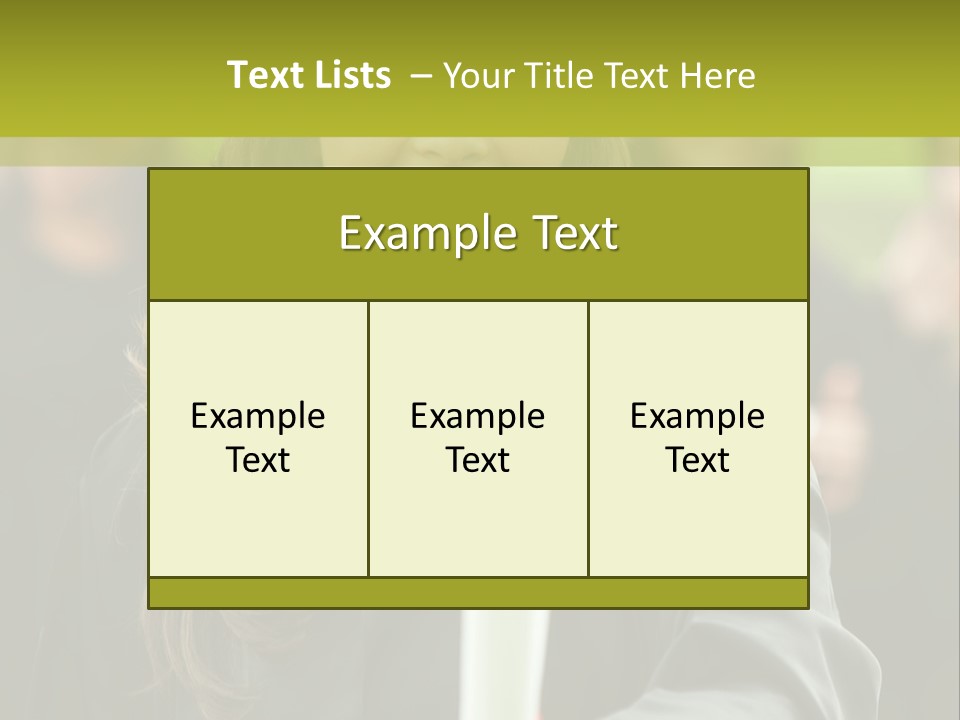 A Woman In A Graduation Cap And Gown Holding A Diploma PowerPoint Template