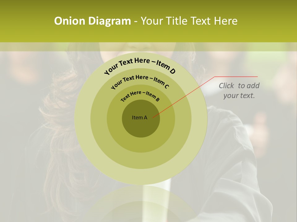 A Woman In A Graduation Cap And Gown Holding A Diploma PowerPoint Template