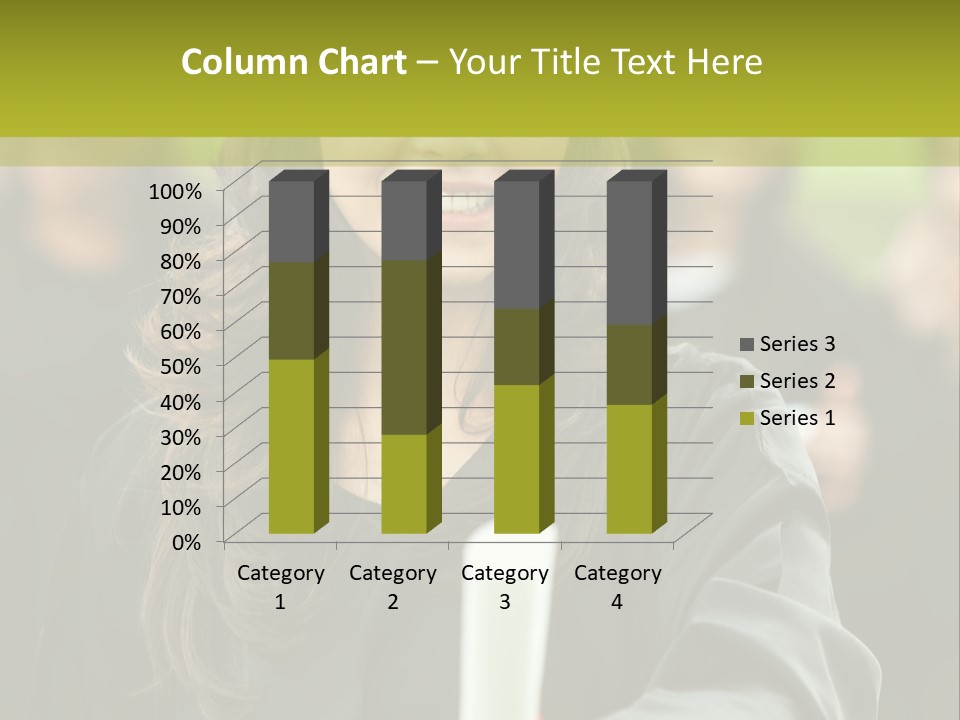 A Woman In A Graduation Cap And Gown Holding A Diploma PowerPoint Template