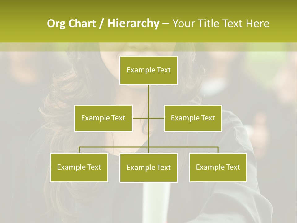 A Woman In A Graduation Cap And Gown Holding A Diploma PowerPoint Template