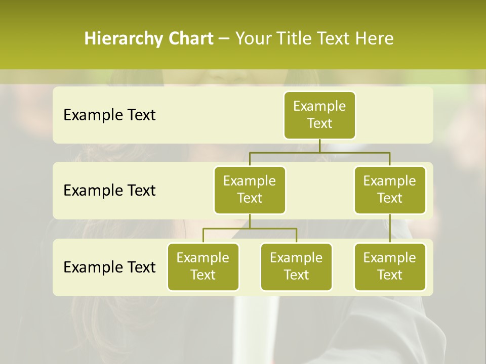 A Woman In A Graduation Cap And Gown Holding A Diploma PowerPoint Template