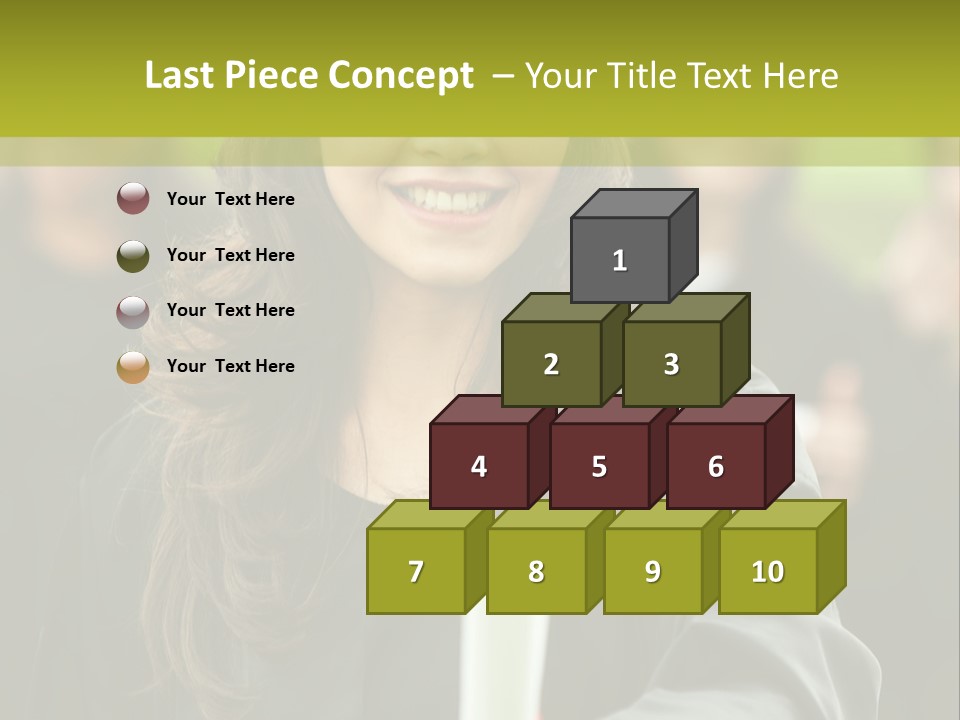 A Woman In A Graduation Cap And Gown Holding A Diploma PowerPoint Template