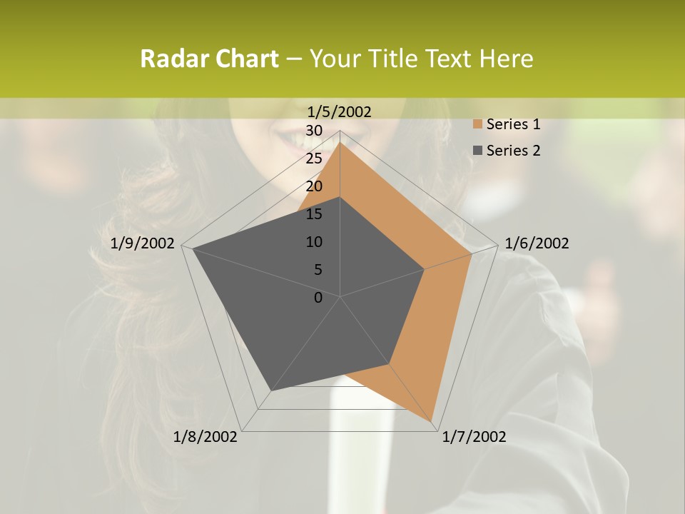 A Woman In A Graduation Cap And Gown Holding A Diploma PowerPoint Template