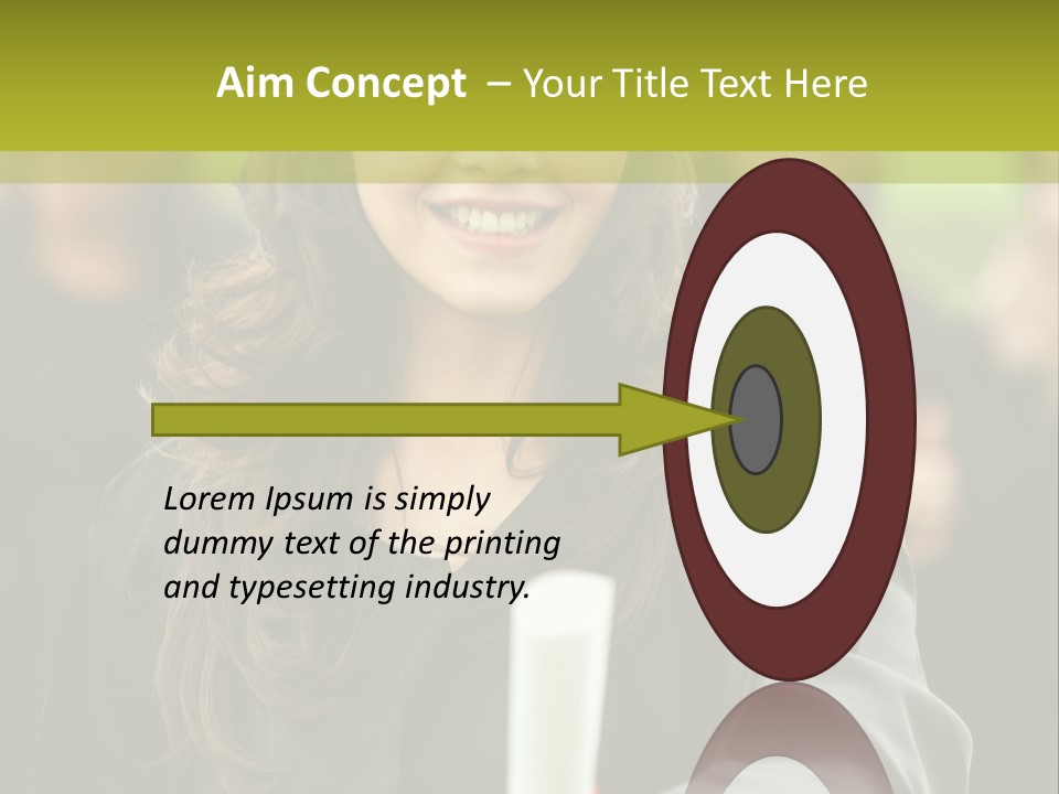 A Woman In A Graduation Cap And Gown Holding A Diploma PowerPoint Template