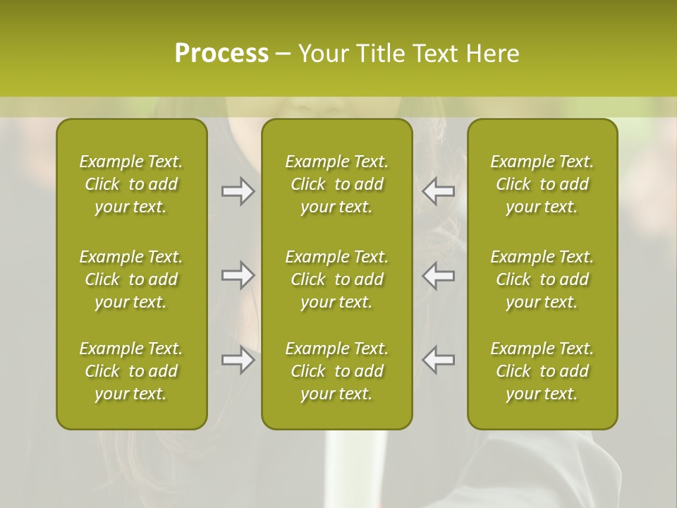 A Woman In A Graduation Cap And Gown Holding A Diploma PowerPoint Template