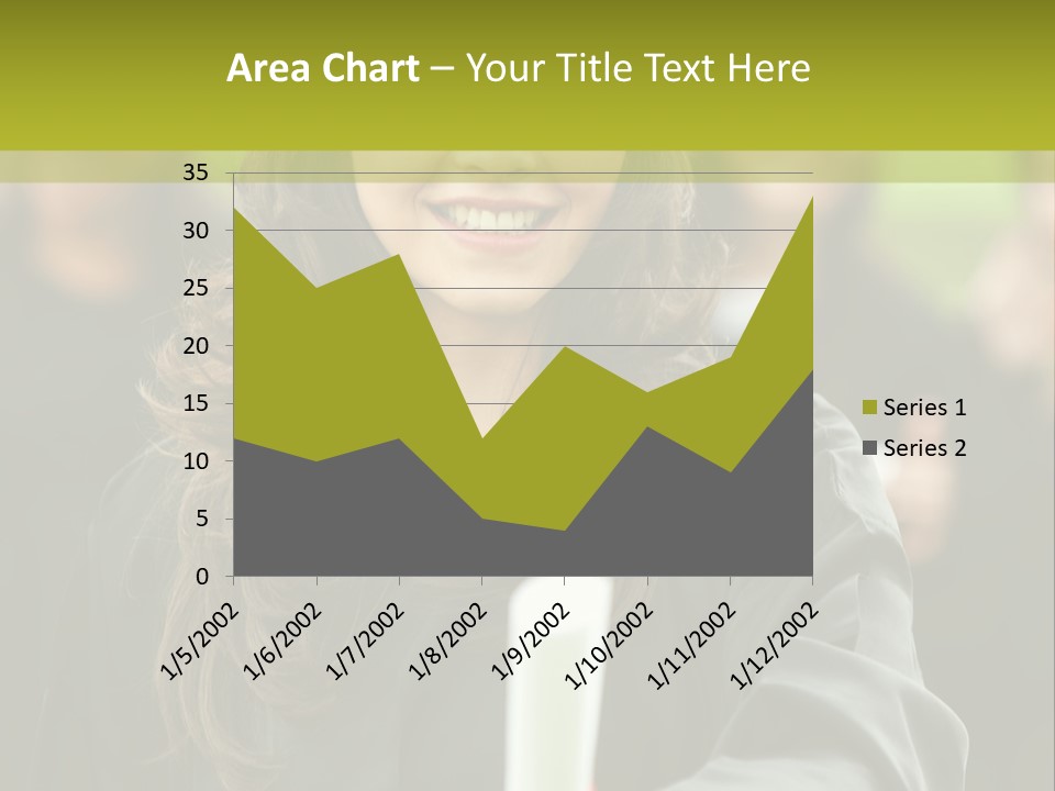 A Woman In A Graduation Cap And Gown Holding A Diploma PowerPoint Template