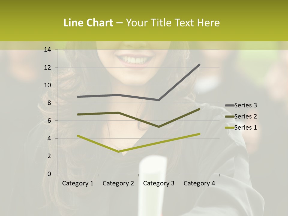 A Woman In A Graduation Cap And Gown Holding A Diploma PowerPoint Template