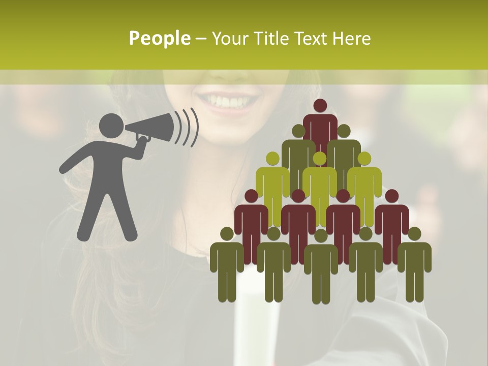 A Woman In A Graduation Cap And Gown Holding A Diploma PowerPoint Template