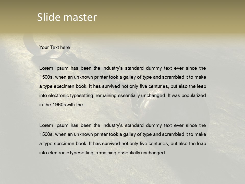 A Ball And Chain On The Ground With A Shadow On It PowerPoint Template