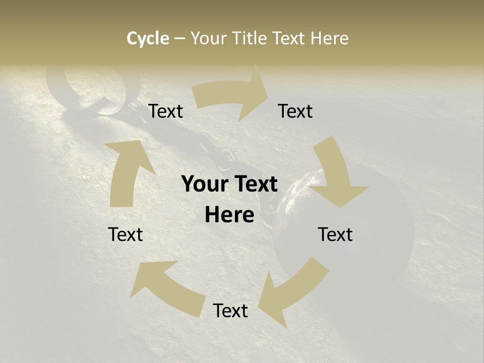 A Ball And Chain On The Ground With A Shadow On It PowerPoint Template