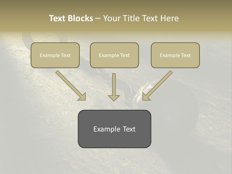 A Ball And Chain On The Ground With A Shadow On It PowerPoint Template