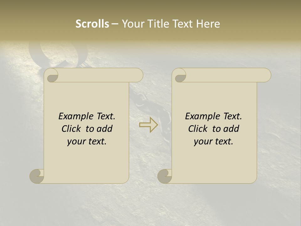 A Ball And Chain On The Ground With A Shadow On It PowerPoint Template
