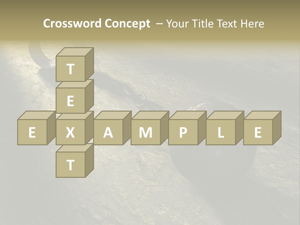 A Ball And Chain On The Ground With A Shadow On It PowerPoint Template