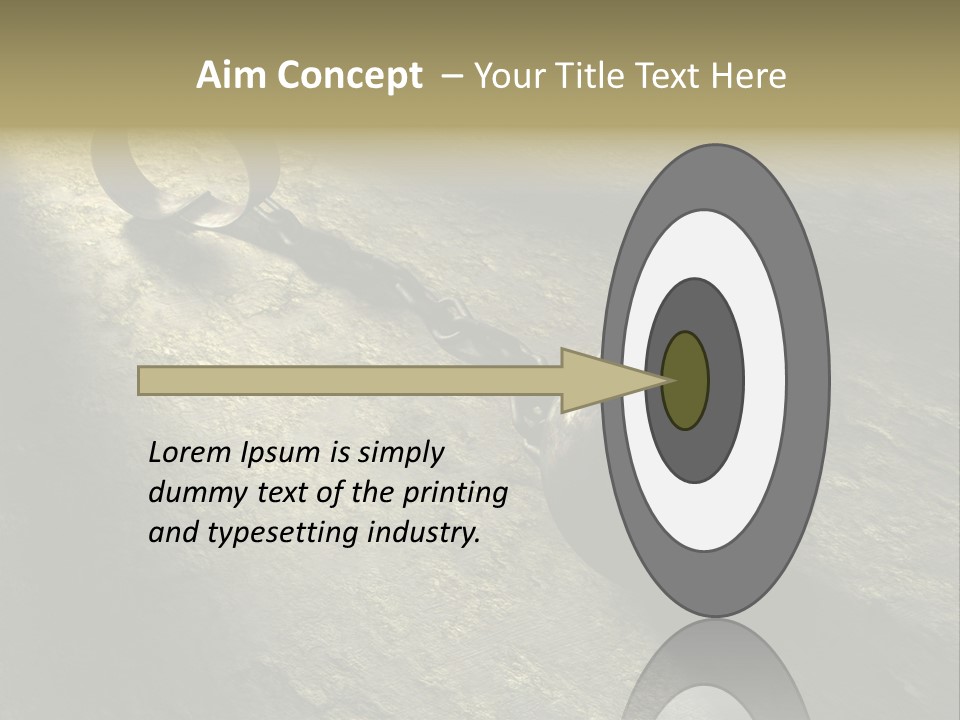 A Ball And Chain On The Ground With A Shadow On It PowerPoint Template