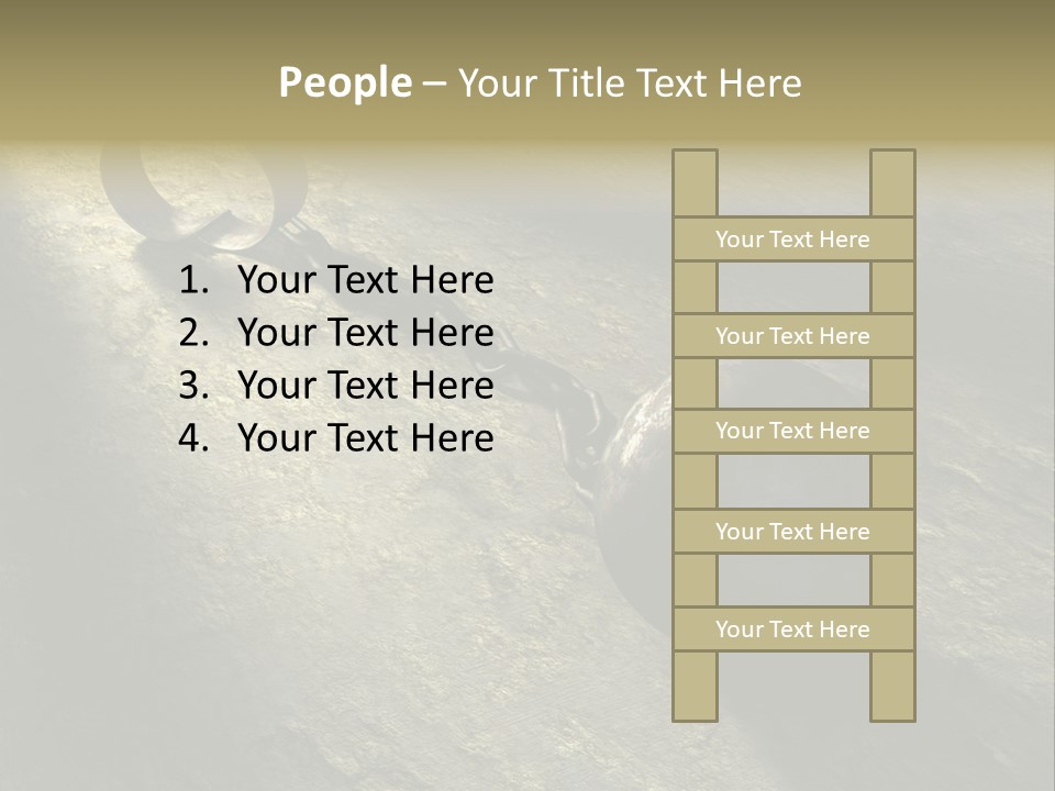 A Ball And Chain On The Ground With A Shadow On It PowerPoint Template