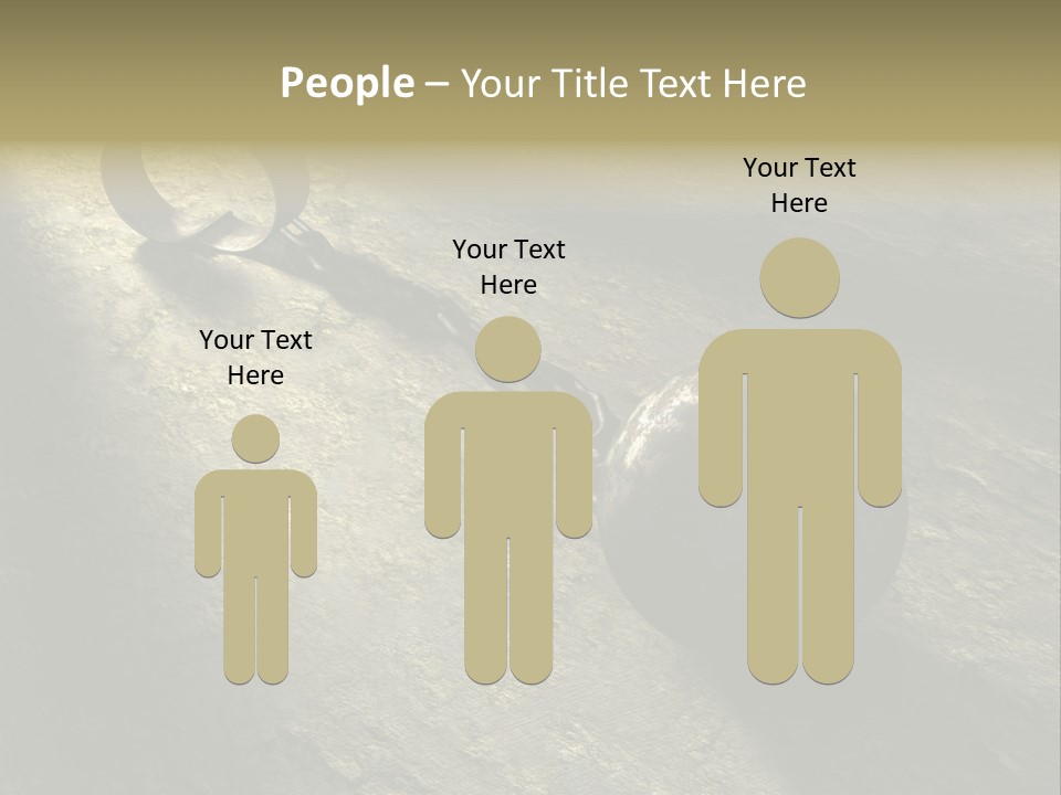 A Ball And Chain On The Ground With A Shadow On It PowerPoint Template