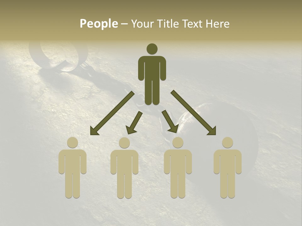 A Ball And Chain On The Ground With A Shadow On It PowerPoint Template